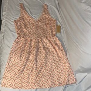 Copper Key Orange Pink Sleeveless Sundress